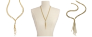 Macy's Diamond Tassel Lariat Necklace (1/4 ct. t.w.) in 14k Gold-Plated Sterling Silver